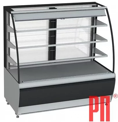 Витрина кондитерская Carboma K70 VM 1,3-2 STANDARD 9006-9005 (ВХСВ-1,3Д) техно (миниатюра)