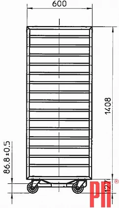 Тележка для ротационной печи MIWE SHOP-IN SI 1.0604 (миниатюра)