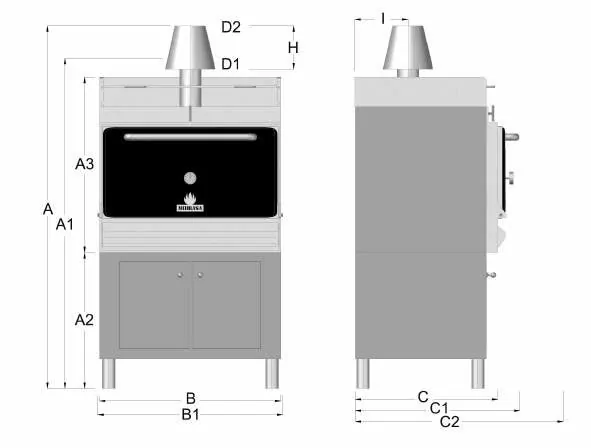 MIBRASA HMB AB -SB 160 габаритный чертеж