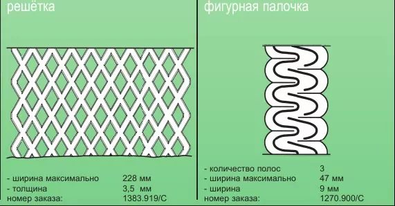 Решетка и фигурная палочка - вариант рисунка для валков типа С kalmeijer