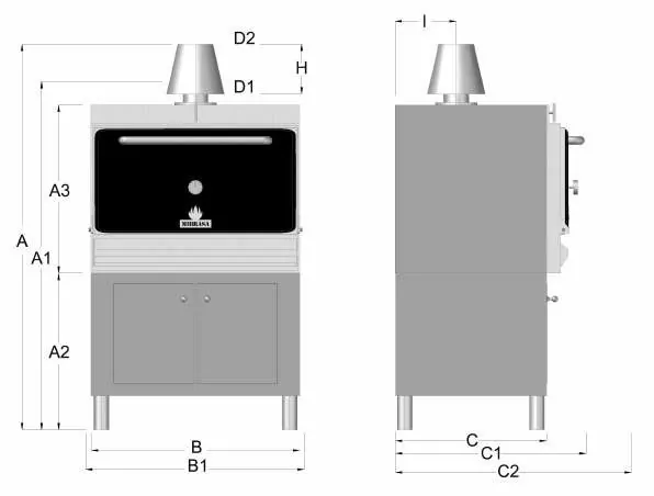 MIBRASA HMB AB 75 RED габаритный чертеж