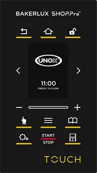 Панель управления BAKERLUX SHOP.Pro™ в версии TOUCH